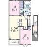 小張プレイスII 2LDKの間取り