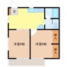 渡辺ハイツ 2DKの間取り
