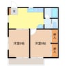 渡辺ハイツ 2DKの間取り