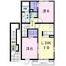 クレメント　ポラリス 2LDKの間取り