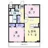 ソルス・おおたか 2LDKの間取り