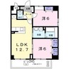エターナルコートおおたかの森 2LDKの間取り