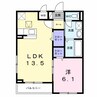 ソルス・おおたか 1LDKの間取り