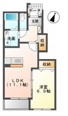 LONDO BELL 1LDKの間取り