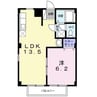 ＮＫＭやわら 1LDKの間取り