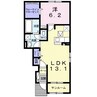 ヴェール　ポポラ 1LDKの間取り