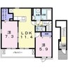 プルート 2LDKの間取り