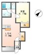 ＨＥＡＤＬＥＹ　ＧＲＡＮＧＥ 1LDKの間取り