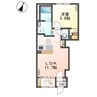 クレアベル 1LDKの間取り