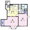サニーサイト 2DKの間取り