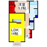 フルール　レーヴ 1LDKの間取り