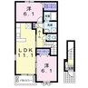 フォルシュII 2LDKの間取り