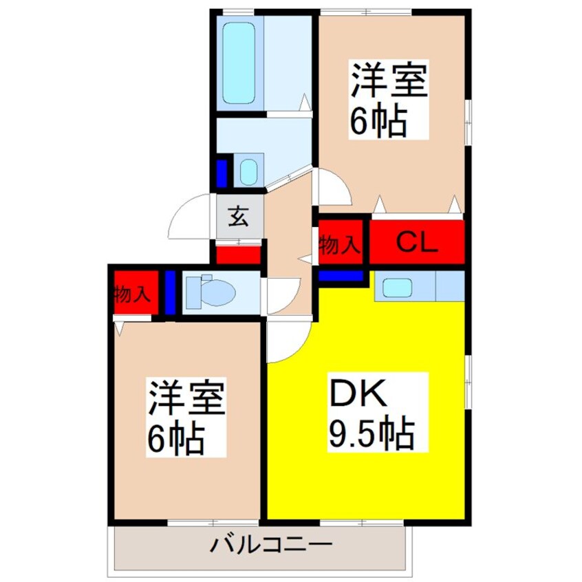 間取図 ラ　ルーナA