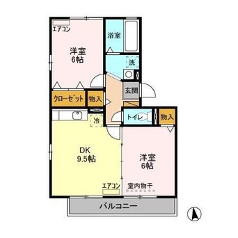間取図 ラ　ルーナA