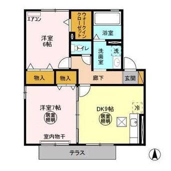 間取図 リビングタウンみどりの　K