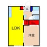 栗ハイツ 1LDKの間取り
