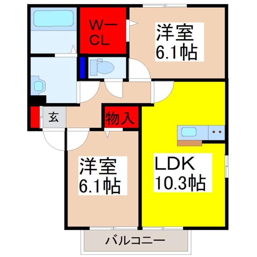 間取図 エスポワールＡ