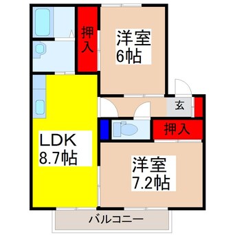 間取図 サンガーデン薬師台Ｄ