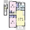 グラースクローI 2LDKの間取り