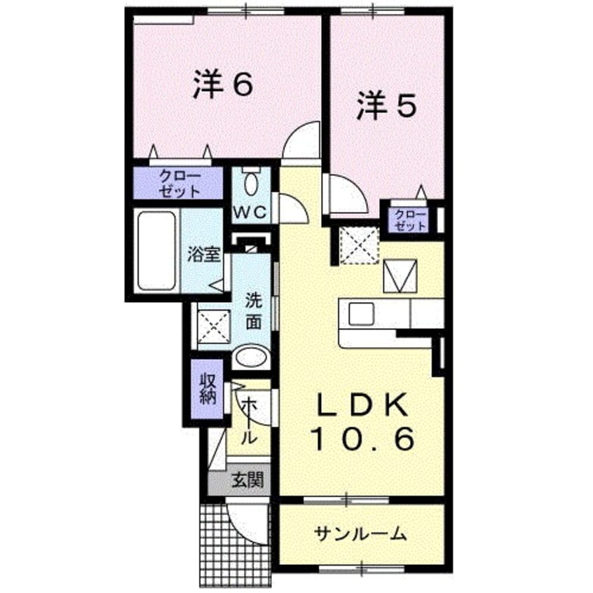 間取図 セレーネ　Ｂ