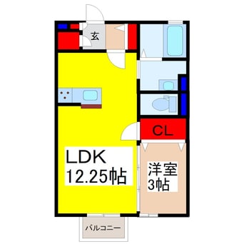 間取図 レセンテ紫峰ヶ丘Ｄ棟