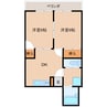 清風ハイツB 2DKの間取り