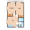 ナカヤマハイツ 2DKの間取り