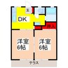 KASUMIハイツC 2DKの間取り