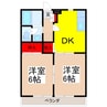 サンハイツ関口 2DKの間取り