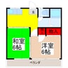 ハイツ北水海道 2Kの間取り