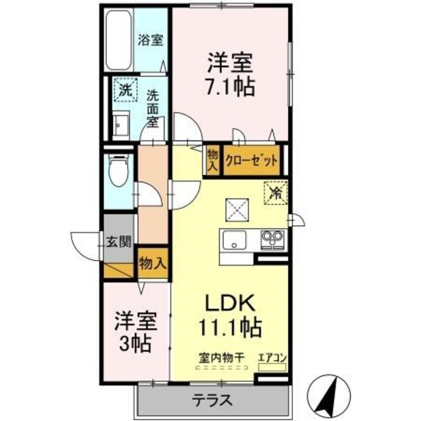 間取図 トリシアひがし野