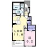 セレノパラッツオ　I 1LDKの間取り