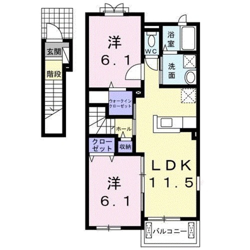 間取図 シティ　フォレスト米ノ城Ａ