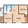 ヤマトハイツ 3DKの間取り
