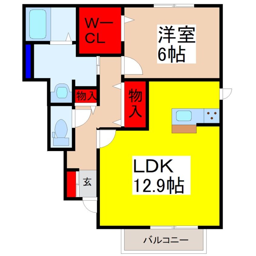 間取図 メゾン・プルメトウズ03棟