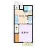 コーポひまわり 1Kの間取り