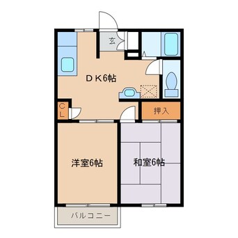 間取図 フレグランス千代川D