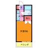 サンガーデン竜ヶ崎 1Kの間取り