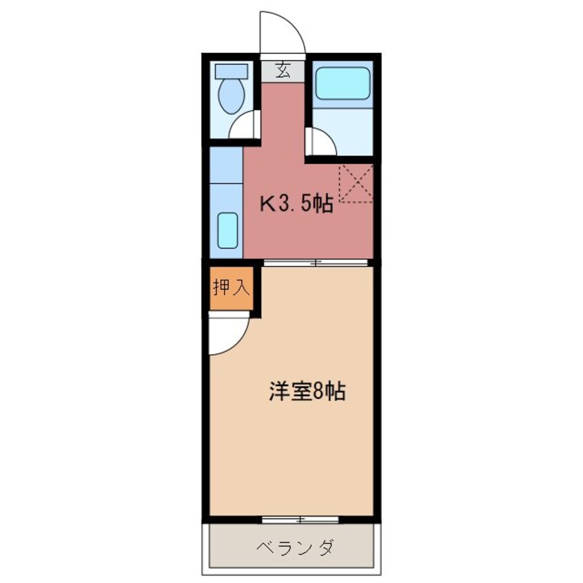 間取図 常磐線/藤代駅 徒歩27分 1階 築30年