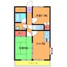 白山ビル 2DKの間取り