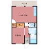 サンハイツ遠の森 1LDKの間取り