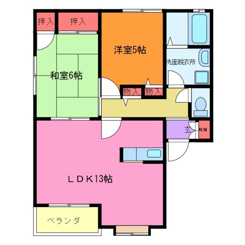 間取図 ヴェルディ西浦