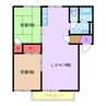 パークタウン白山C 2LDKの間取り