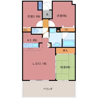 間取図 マノー取手ヒルズ
