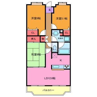 間取図 コルサム取手IIIフォートヒル