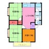 第二　岡田コーポ 3LDKの間取り
