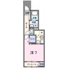 コルティーレII 1Kの間取り