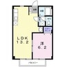 本谷ハイツ 1LDKの間取り