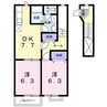 ファミーユ 2DKの間取り