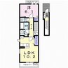 ハウス夢みの 1LDKの間取り